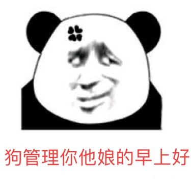 狗管理你他娘的早上好