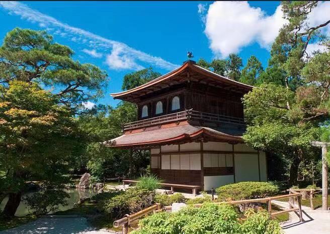 京都银阁寺旅游景点风景真实照片